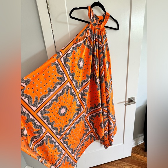 scarf print woven swing dress - Picture 5 of 7